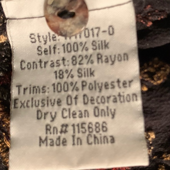 JOHNNY WAS VIKA EMBROIDERED boho SILK velvet blouse L - Picture 13 of 15